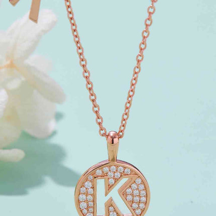 Adored Moissanite K to T Pendant Necklace