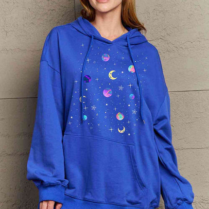 Simply Love Simply Love Full Size Dropped Shoulder Star & Moon Graphic Hoodie