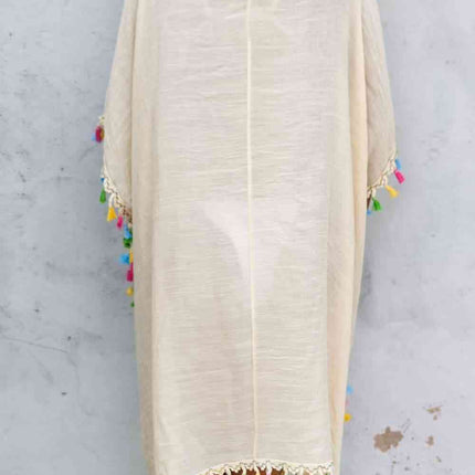 Tassel Detail Embroidery Dress