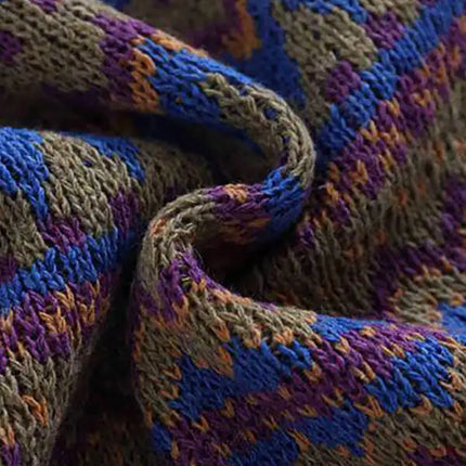 Men'S Green Fruit Collar Single-Breasted Sweater