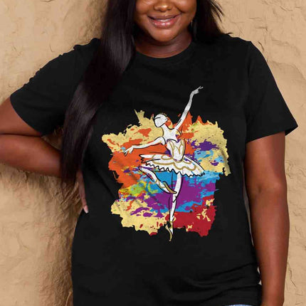 Simply Love Full Size Ballet Dancer Graphic Cotton T-Shirt