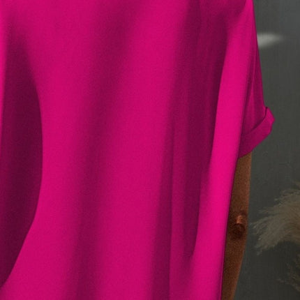 Printed Button Up Short Sleeve Shirt