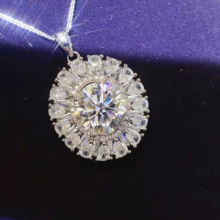5 Carat Moissanite 925 Sterling Silver Necklace