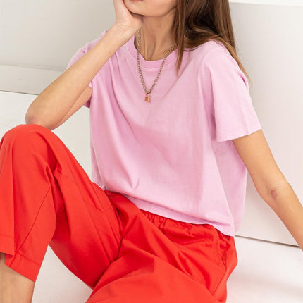 HYFVE Round Neck Cropped T-Shirt