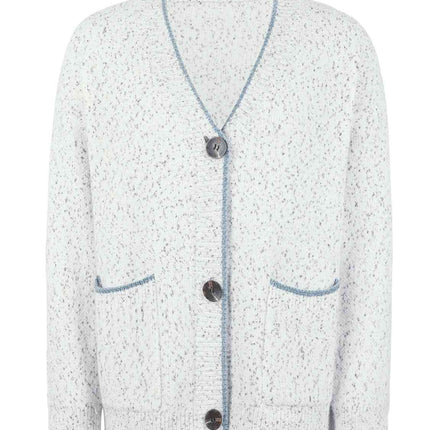 Button Down V-Neck Cardigan with Pockets