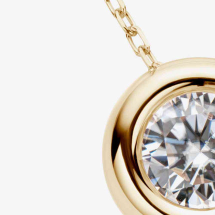 Adored 1 Carat Moissanite Pendant 925 Sterling Silver Necklace