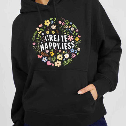 Simply Love Simply Love Full Size CREATE HAPPINESS Graphic Hoodie
