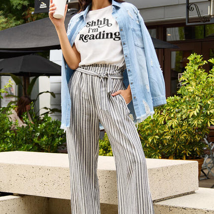 Simply Love Full Size SHHH I'M READING Short Sleeve T-Shirt