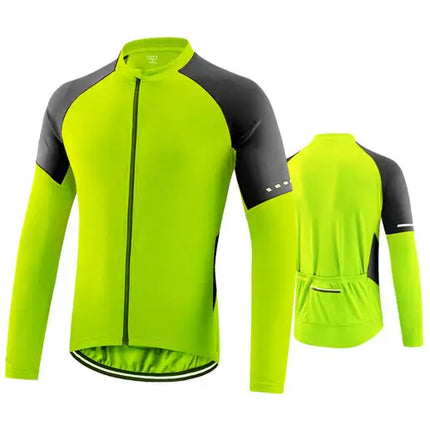 Men's Colorblock Quick Dry Breathable Cycling Long Sleeve Top