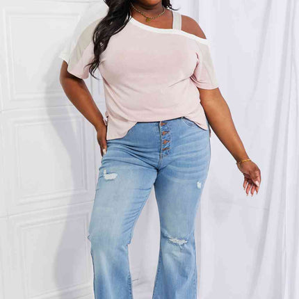 Andree by Unit Full Size Something Simple Cold Shoulder Tee