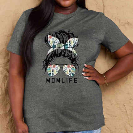 Simply Love Full Size MOM LIFE Graphic Cotton T-Shirt
