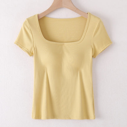 Square Neck Short Sleeve T-Shirt