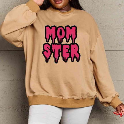 Simply Love Full Size MOM STER Graphic Sweatshirt