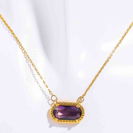 Copper 14K Gold-Plated Pendant Necklace