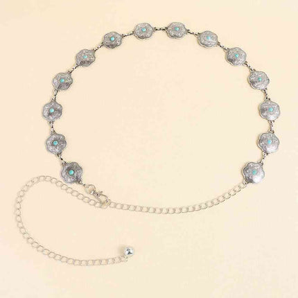 Vintage Turquoise Alloy Belt