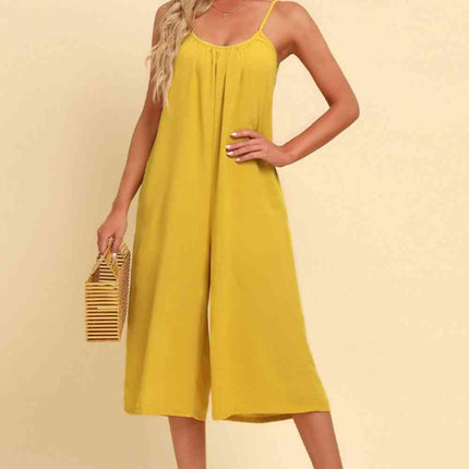 Spaghetti Strap Scoop Neck Jumpsuit - Vickie Lynn's