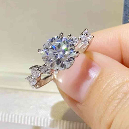 2 Carat Moissanite 925 Sterling Silver Ring