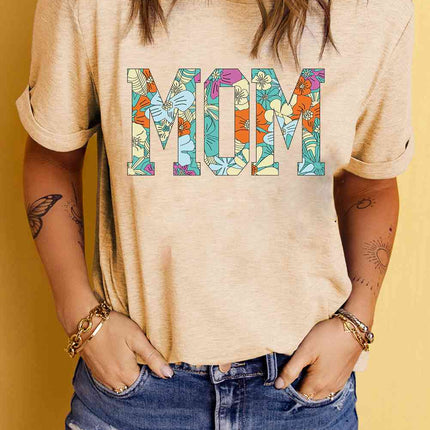 MOM Floral Graphic T-Shirt - Vickie Lynn's