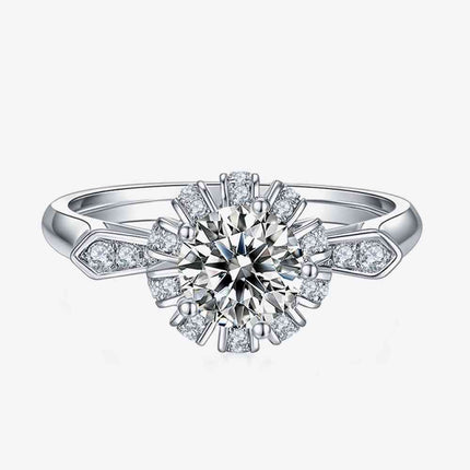 1 Carat Moissanite 925 Sterling Silver Ring