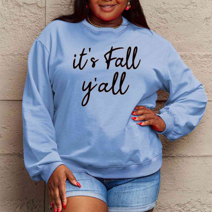 Simply Love Full Size IT'S FALL Y'ALL Graphic Sweatshirt