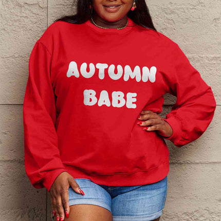Simply Love Full Size AUTUMN BABE Graphic Sweatshirt