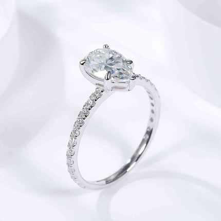 1.8 Carat Moissanite Side Stone Ring