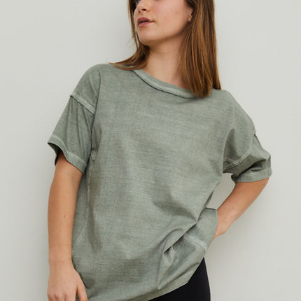 THE BLANK LAB Exposed Seam Short Sleeve T-Shirt