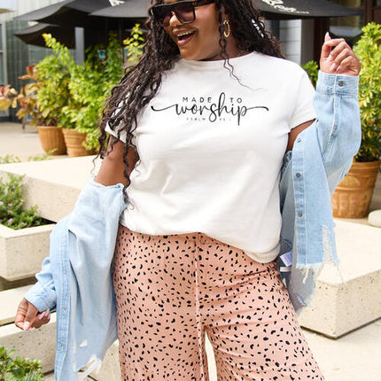 Simply Love Full Size MADE TO WORSHIP Short Sleeve T-Shirt