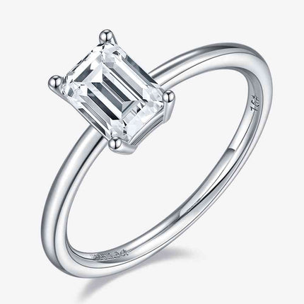 1 Carat Moissanite 925 Sterling Silver Solitaire Ring