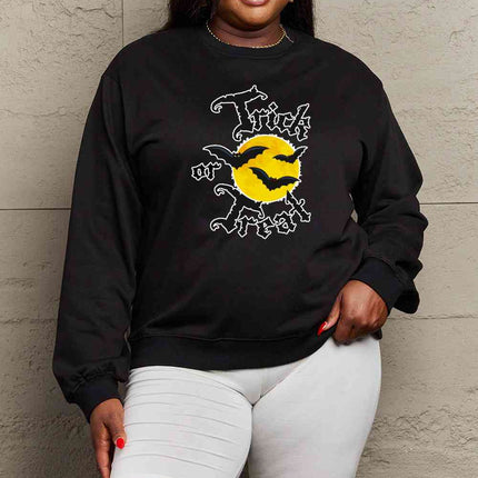 Simply Love Full Size TRICK OR TREAT Graphic Sweatshirt