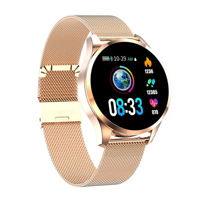 Color: Belt gold - Round screen smart watch