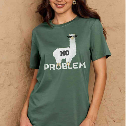 Simply Love Full Size NO PROBLEM Graphic Cotton Tee