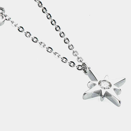 Moissanite North Star Pendant 925 Sterling Silver Necklace