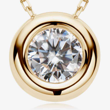 Adored 1 Carat Moissanite Pendant 925 Sterling Silver Necklace