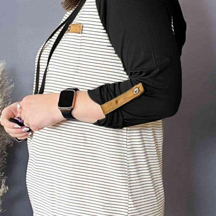 Plus Size Striped Long Sleeve Hoodie