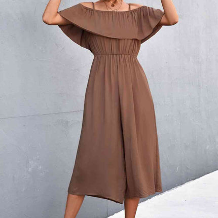 Spaghetti Strap Layered Jumpsuit