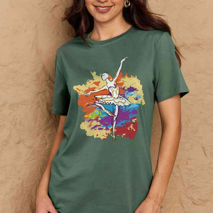 Simply Love Full Size Ballet Dancer Graphic Cotton T-Shirt