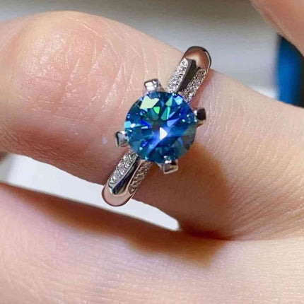 1 Carat Moissanite 4-Prong Ring
