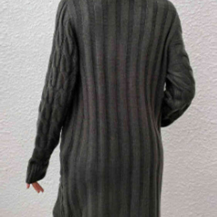 Cable-Knit Button Down Cardigan with Pockets