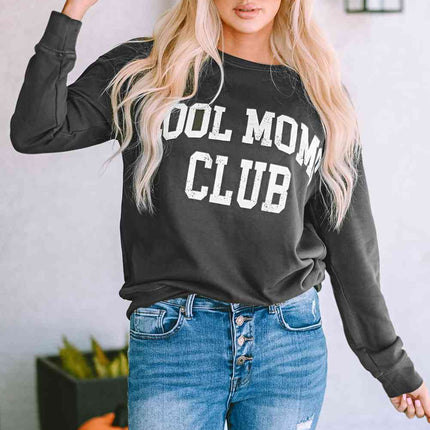 COOL MOM CLUB Round Neck Short Sleeve Sweatshirt