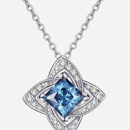 1 Carat Moissanite Floral Pendant Necklace
