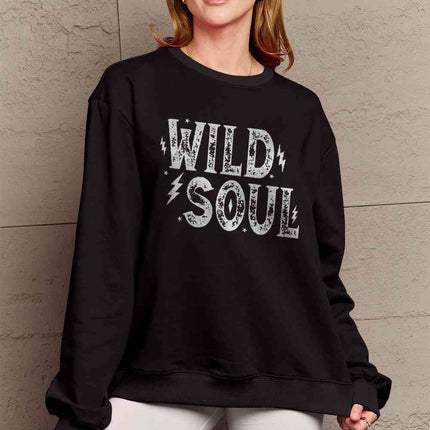 Simply Love Full Size WILD SOUL Graphic Sweatshirt