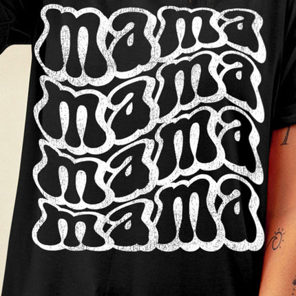 MAMA Round Neck Short Sleeve T-Shirt - Vickie Lynn's