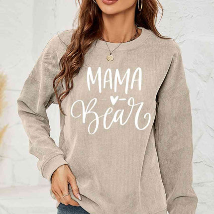 MAMA Graphic Round Neck Sweatshirt
