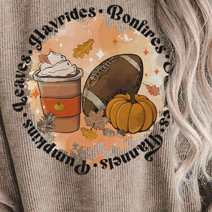 Graphic Dropped Shoulder Sweatshirt - Vickie Lynn's