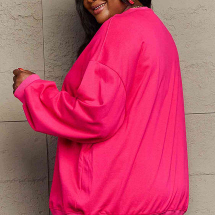 Simply Love Full Size Dropped Shoulder Sweatshirt