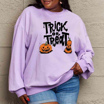 Simply Love Full Size TRICK OR TREAT Graphic Sweatshirt
