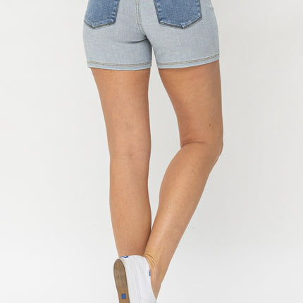 Judy Blue Full Size Color Block Denim Shorts