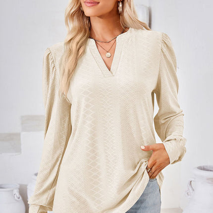 Notched Long Sleeve T-Shirt