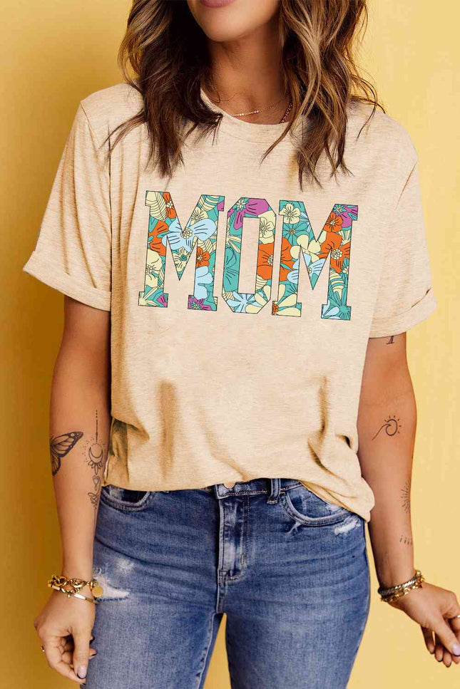 MOM Floral Graphic T-Shirt